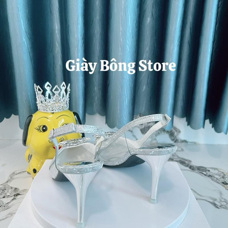 Giày Cao Gót Nữ Sang Trọng Cao Cấp mix meka sườn phối Nơ xoàn Đẹp form chuẩn gót 5p 7p 9p Shoes Đẹp [ TC 22 ] Gót 5cm và 7cm 5
