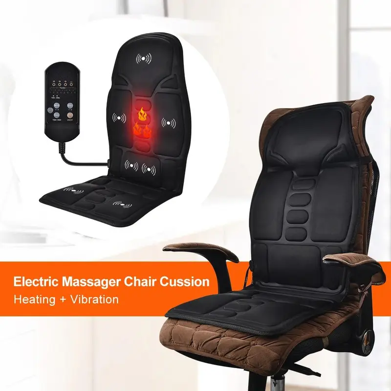 Đệm Ghế Massage, Điện, Làm Nóng, Rung, Cho Cổ Và Lưng Cổ Tử Cung, Đệm Cơ Thể, Thích Hợp Cho Ô Tô Và Gia Đình, Nệm Thắt Lưng 1