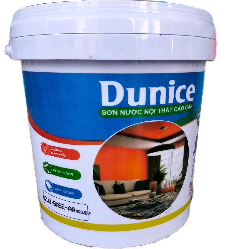 Thùng 17Lít Sơn nước nội thất DUNICE màu sắc đa dạng màng sơn láng mịn
