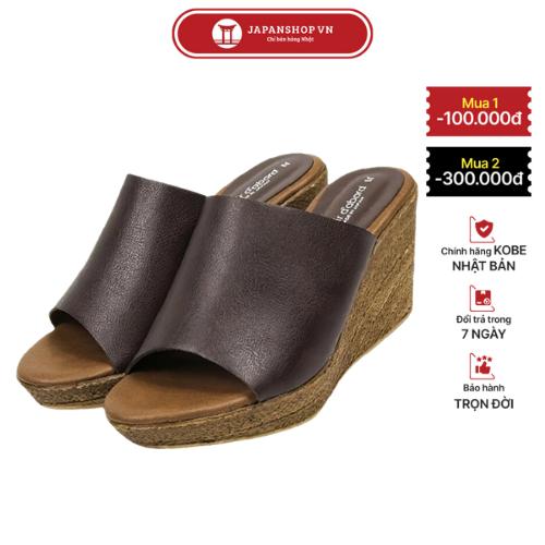 KOSU Dép đế xuồng nữ cao gót 8cm quai ngang siêu nhẹ chống thấm nước made in Japan 20970