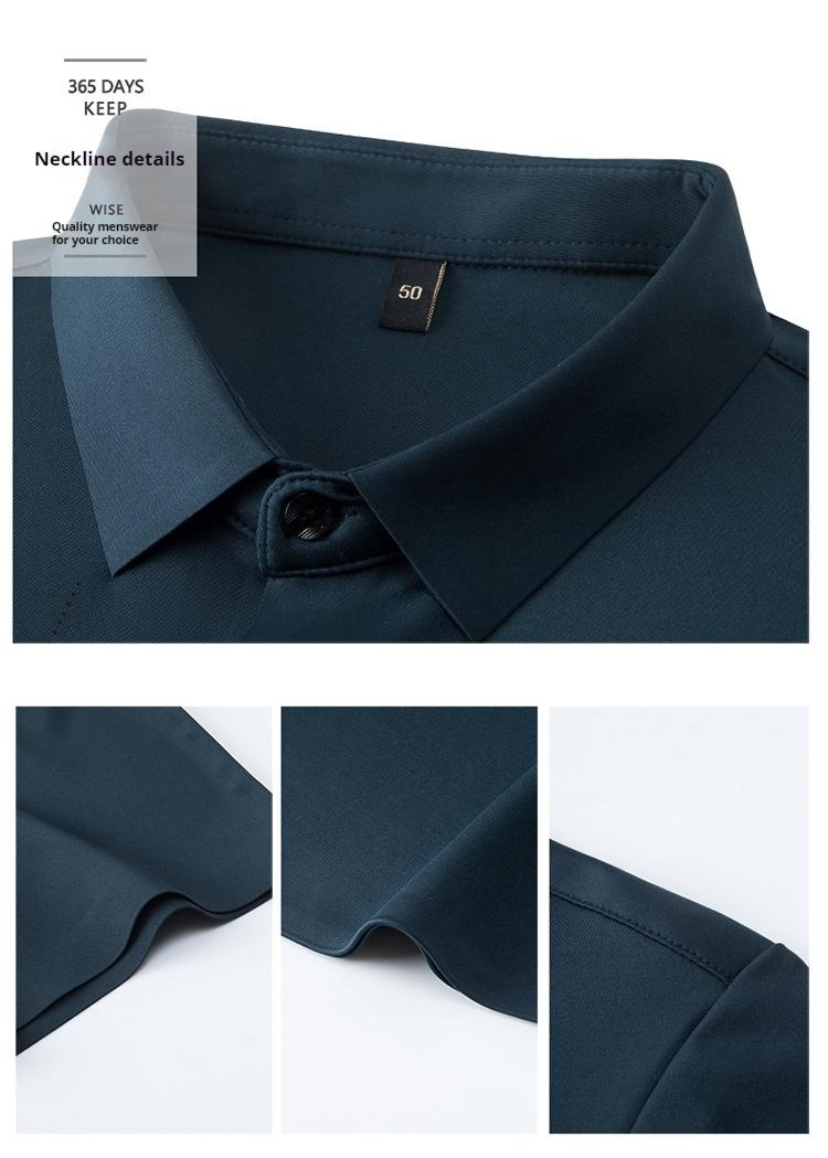Product Introduction of Summer New Men's Short-Sleeved Shirt, Seamless, Business Shirt, Anti-Wrinkle, Ironing-Free, High Elastic, Men's Clothing,Beyond 4