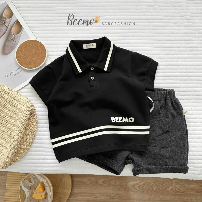 BEEMO A034 Áo Polo Bé Trai Chất Liệu Cotton Mềm Mịn, Thấm Hút Mồ Hôi, Co Giãn 4 Chiều - GINBIN KIDS 4