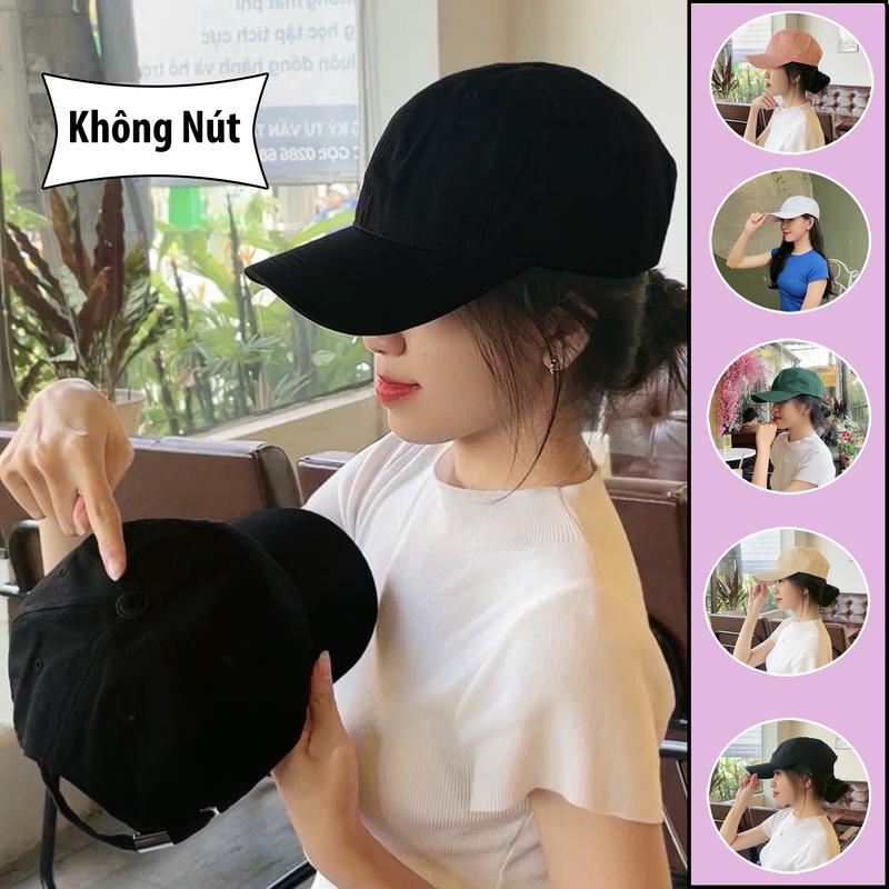 Mũ Lưỡi Trai Trơn KHÔNG NÚT thời trang Cao Cấp form Unisex Nam Nữ