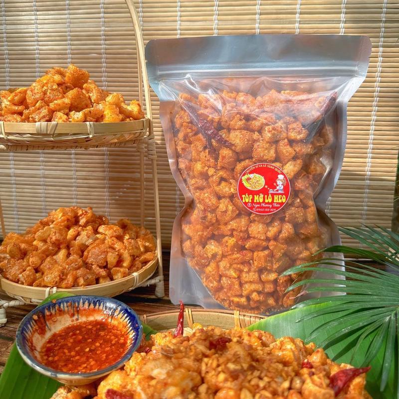 Túi Zip 500gr Tóp Mỡ Da Giòn Rim Mắm Tỏi Ớt banh tráng combobanh trang phoi suong muoi hanh phi tóp mỡ snack sot muoibeo Snack Ăn Vặt Food