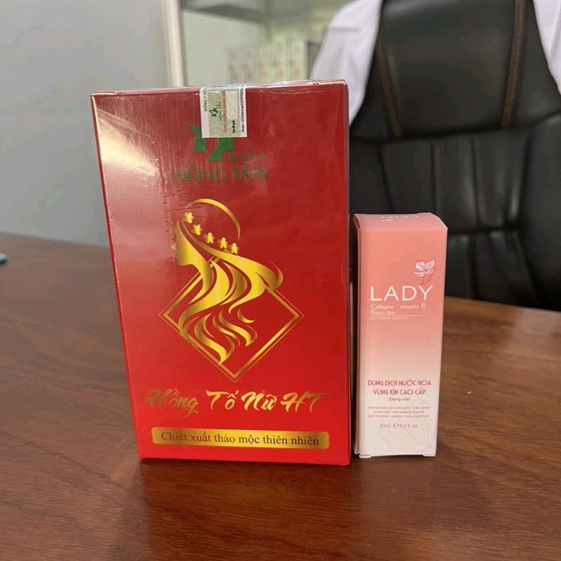 Viên Uống Hồng Tố Nữ Lọ 100gr Và Dung Dịch Vệ Sinh Lady