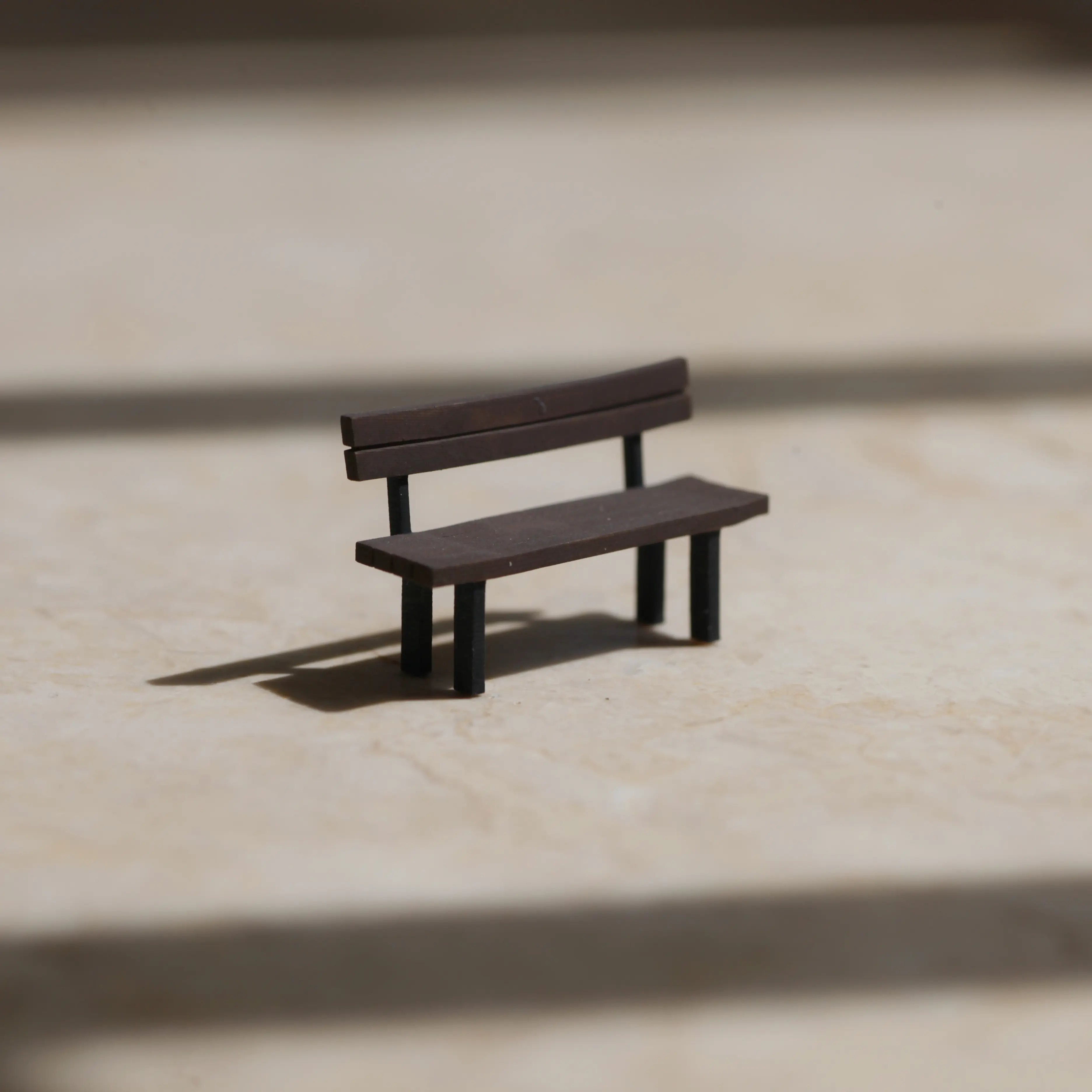 King Toys 1/64 1/87 1/43 Figurines Scale Model Resin Brown Bench Dioramas Diecast Miniature Collection