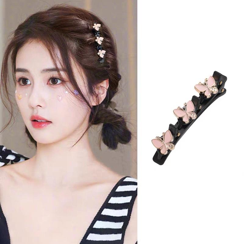 Product Introduction of Sweet Hair Accessories Bangs Clip Broken Hair Clip Headband For Women Elegant Flower  Braid Hairpins Fashion Styling Tools 24