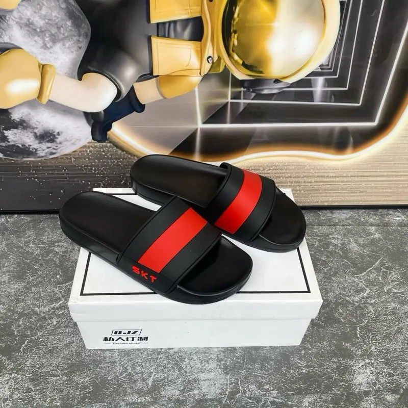 Dép Nam/nữ Kẻ 2 Màu Quai Ngang Cao Su Non eva mềm êm AE đi cháy phố DéP Slipper Đế Bằng 2