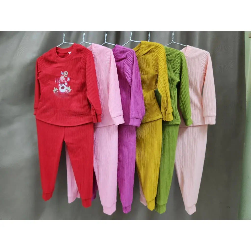 [8-22kg] Set áo tay dài in gấu vải xốp, quần dài siêu cute cho bé gái, thích hợp mặc đi học, đi chơi (TT071)