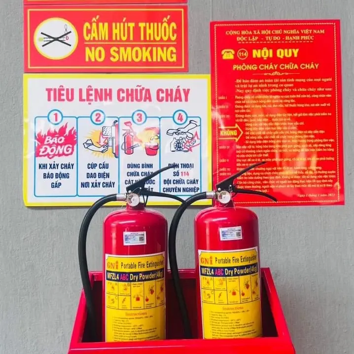 [Tặng NỘI QUI TIÊU LỆNH] khi Mua bình chữa cháy bình cứu hỏa có Kiểm định loại dùng cho gia đình,cơ sở kinh doanh,xưởng sản xuất,