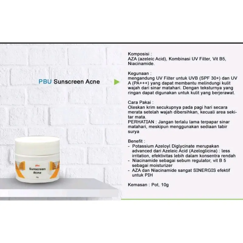 PBU SUNSCREEN ACNE FOR ACNE SKIN/CREAM SUNSCREEN ACNE 3