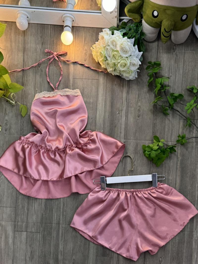Product Introduction of Đồ yếm bánh bèo lụa (38-60kg) lụa  Women Nữ Quần Ngủ 6