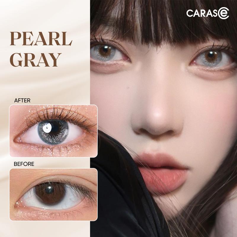 Kính áp tròng khoá ẩm 10H 3 Tháng CARASE, Lens cận khóa ẩm , màu xám PEARL GRAY, DIA: 14.2 mm (1 chiếc)