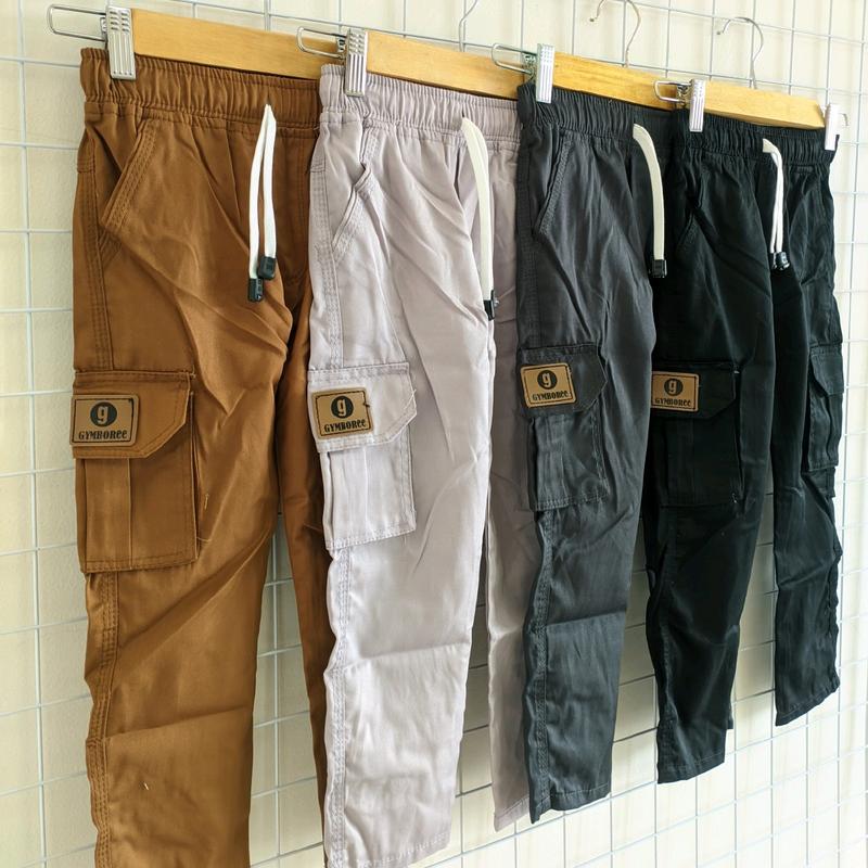 Celana Anak Chino Cargo Panjang Laki Perempuan 5-15 Tahun Unisex Katun Fashion 7