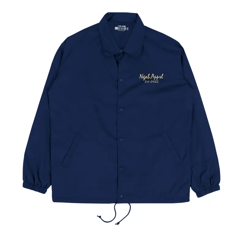 (Gratis Stiker,  Lanyard) Ngab Coach Jacket Spirit Of The Ocean Jaket CH004 Navy Blue Unisex Pria Wanita 1