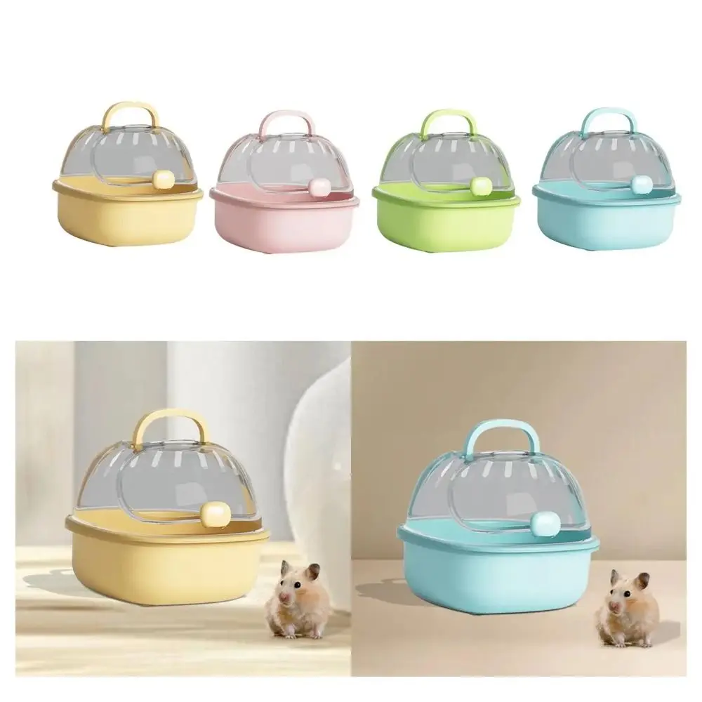 Lightweight Portable Hamster Travel Carrier Breathable with Water Bottle Chinchilla Outdoor Cage Handheld Sturdy Clear Hamster Carry Case Pet