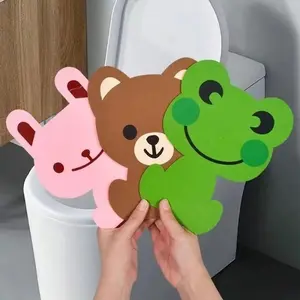 Stiker Toilet Penghilang Bau Berperekat, Lucu, Berbahan Felt, Kartun, Penyegar Kamar Mandi, Penghilang Bau