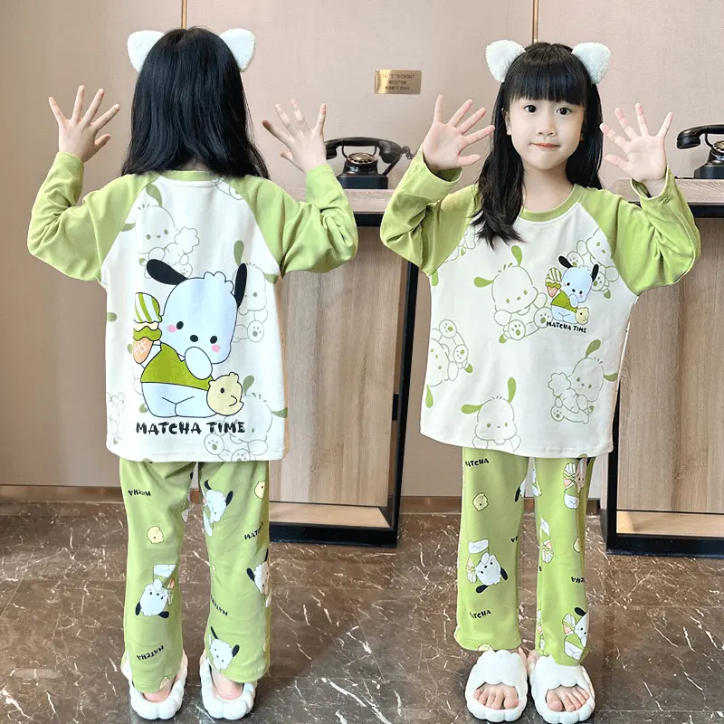 Bộ Đồ Ngủ Dài Tay Cho Bé Gái, Pochacco, Bộ Sưu Tập Mới Cho Năm 2025, Thích Hợp Cho Mùa Xuân Và Mùa Thu, Đồ Ngủ Trẻ Em, Cho Bé Gái, Đồ Mặc Nhà Cỡ Lớn, Thiết Kế Dễ Thương