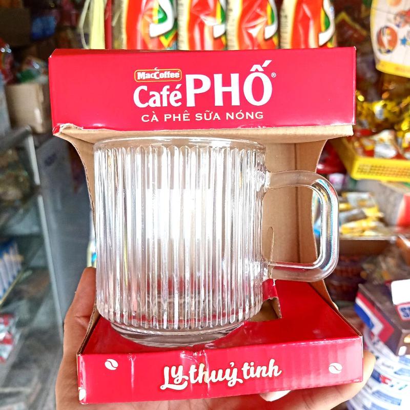 Combo 3 hộp cafe Phố- Cafe Sữa Nóng Tặng 3 Ly Thủy Tinh rộng ( đựng vừa hộp sữa ngôi sao phương nam  giấy 380g) 2