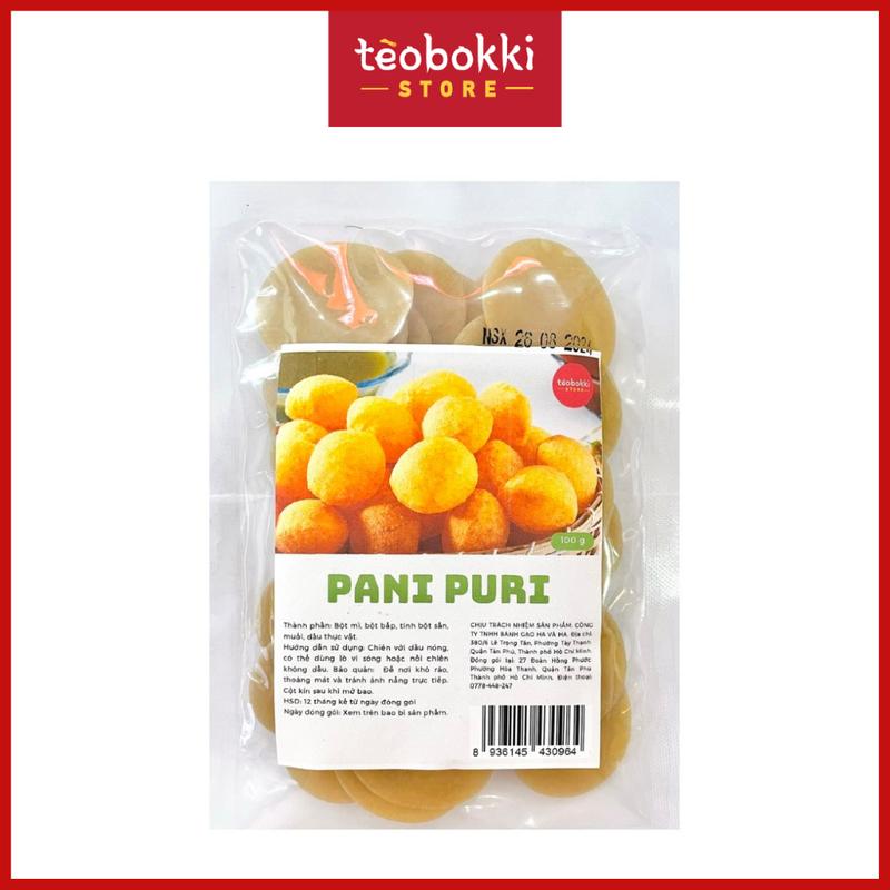  Bánh phồng chiên Ấn Độ Pani Puri gói 100g 