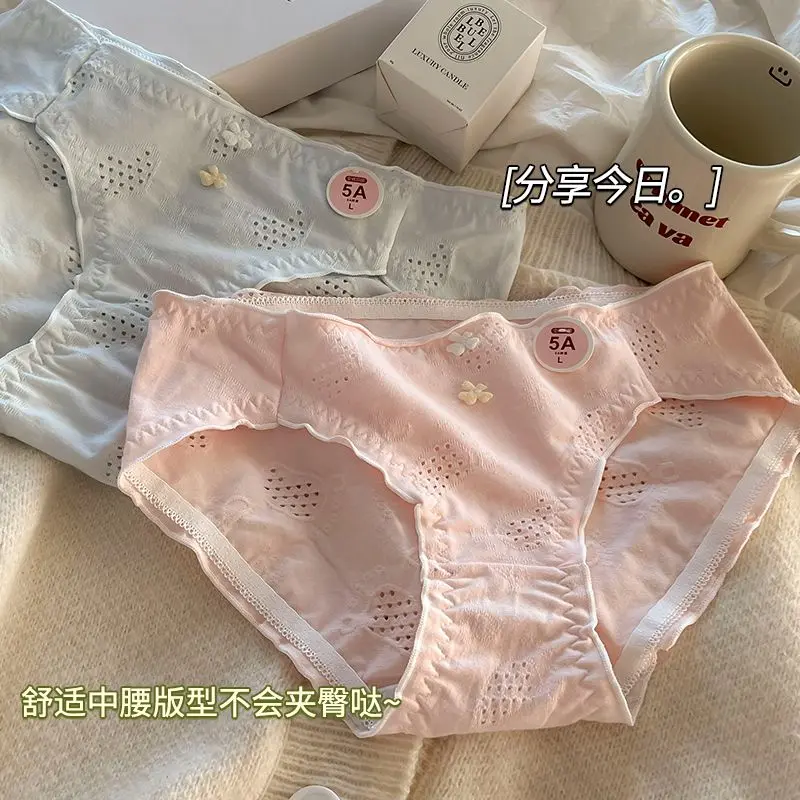 Đồ Lót Cotton Cho Em Bé Chất Liệu Cotton Loại A, Nữ, Kháng Khuẩn, Thoáng Khí, Màu Trơn cạp vừa Thích Hợp Cho Bé Gái Và Học Sinh, Quần Lót Cotton
