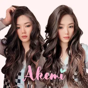 [AKEMI HAIR] - HALF LACE WIG AKEMI - WAVY 70cm Rambut Palsu Wanita Dewasa Panjang Gelombang Keriting Natural Premium Fiber Wig Bebas Belahan Rambut Marcellashairclip