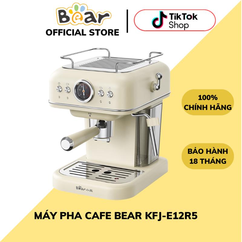 Máy Pha Cà Phê Espresso 1.2L Bear KFJ-E12R5, 950W, Pha Cafe Bột, Bảo Hành 18 Tháng Máy Xay Cà Phê Inox 304 máy pha cà phê espresso
