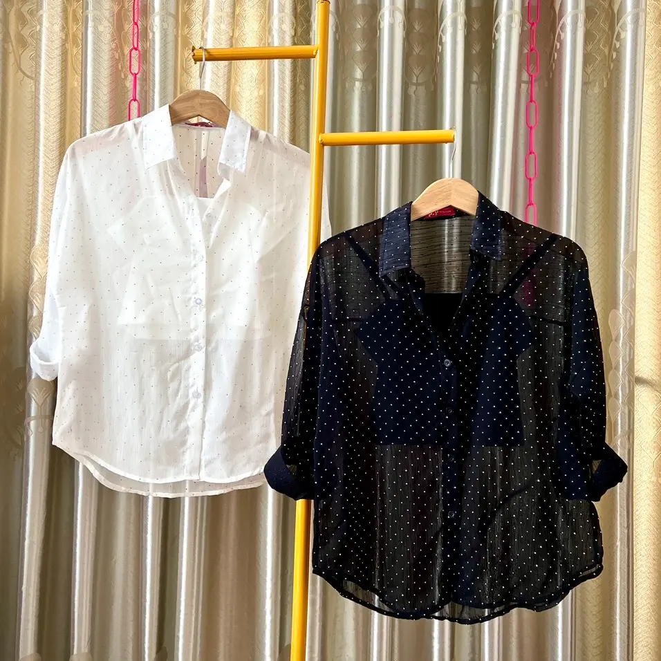ÁO SƠ MI P-P 041 CẶP ĐÍNH ĐÁ ĐẸP LUNG LINH