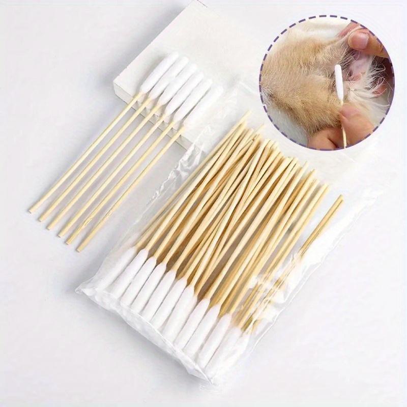 Product Introduction of Pet Ear Cleaning Swabs, 100pcs/set Pet Ear Cleaning Sticks, Pet Ear Wax Removal Sticks, Dog & Cat Grooming Supplies 0