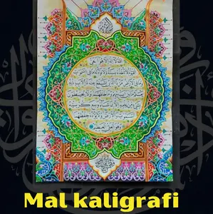 mal kaligrafi setengah karton