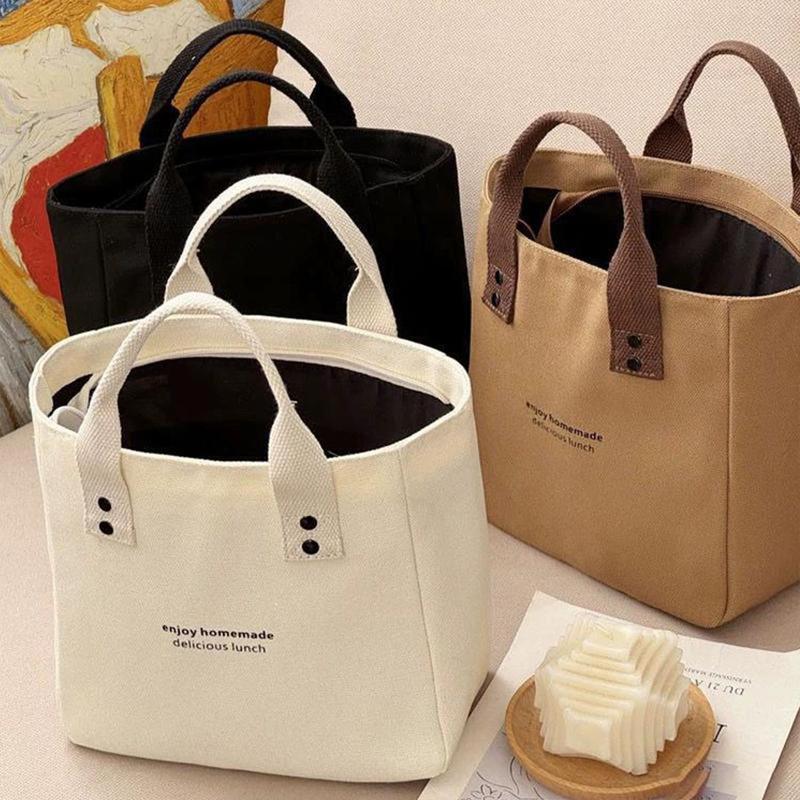 Product Introduction of Canvas Tote Bag, For Women, Solid Color, Large Capacity, Suitable For Travel, Casual Style 21