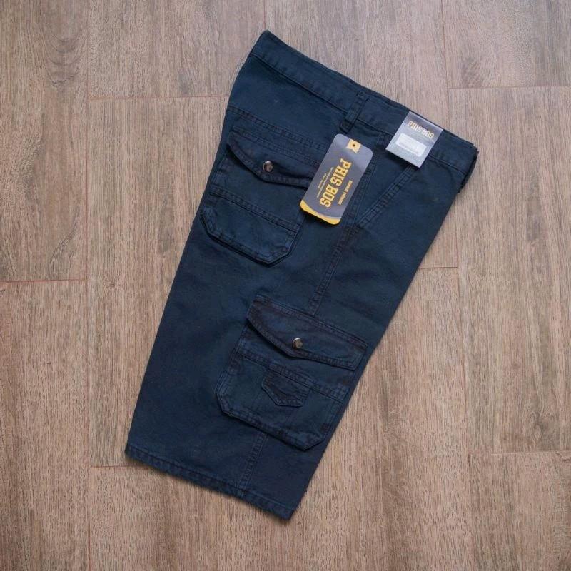 Celana Cargo Pendek pria tebal Santai Brown 3