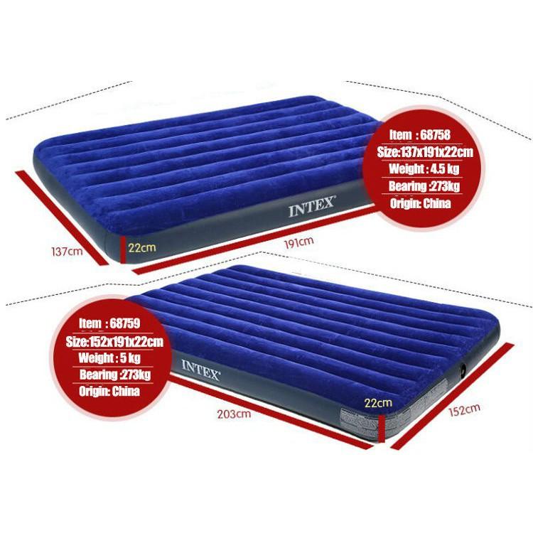 Intex Original Inflatable Air Bed Mattress Single /Twin /Queen  Outdoor Tilam Udara Angin Camping 3