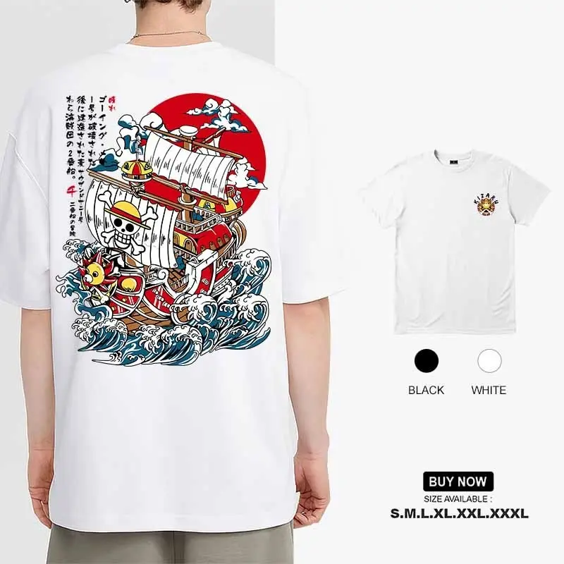 Madface ONE PIECE T-shirt  Novelty Anime Printed baju Casual Graphic Tee Fashion cotton Clothes 0