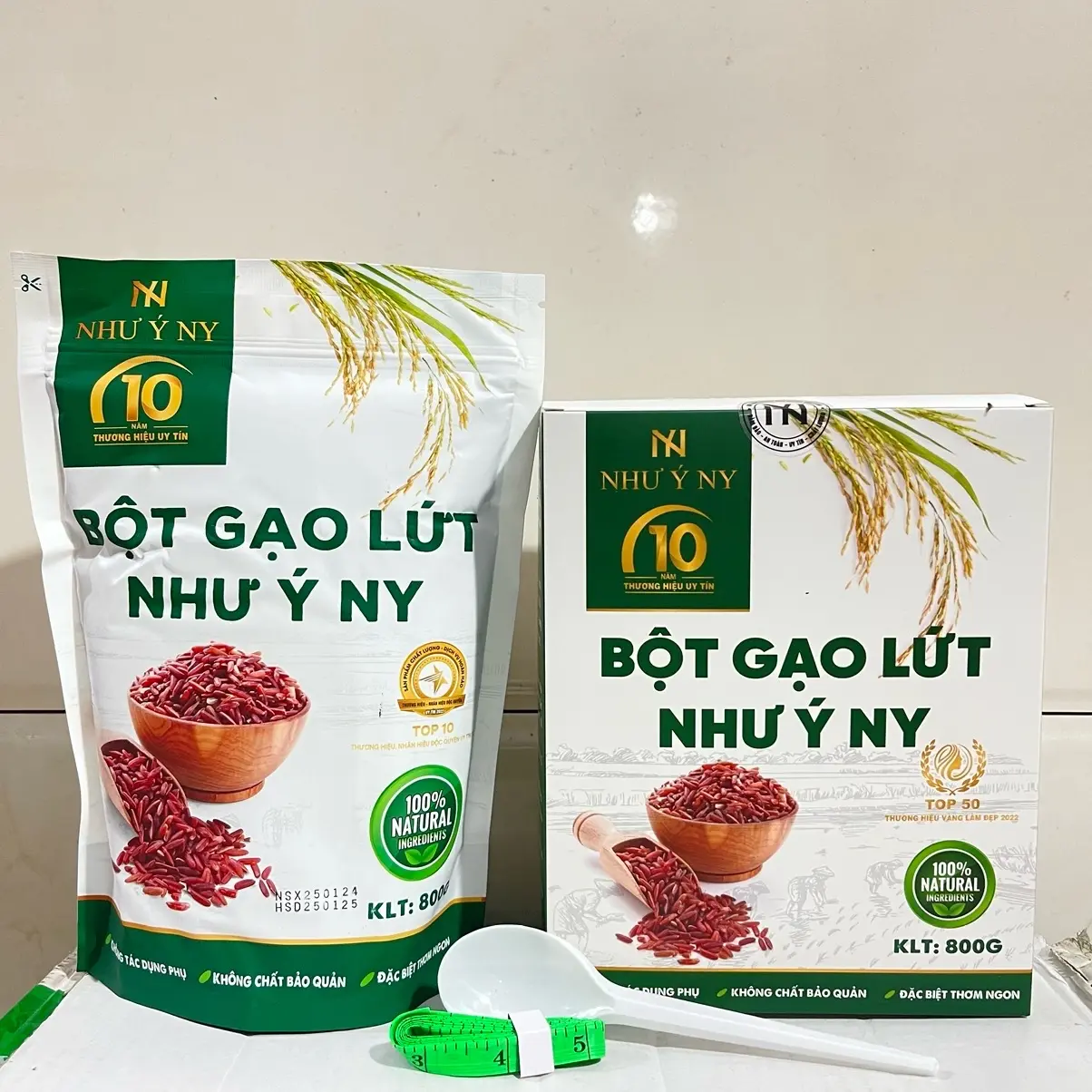 Bột Gạo Lứt Như Ý  NY - Mỗi Hộp Gồm 01 Túi Bột 800g bột  gạo