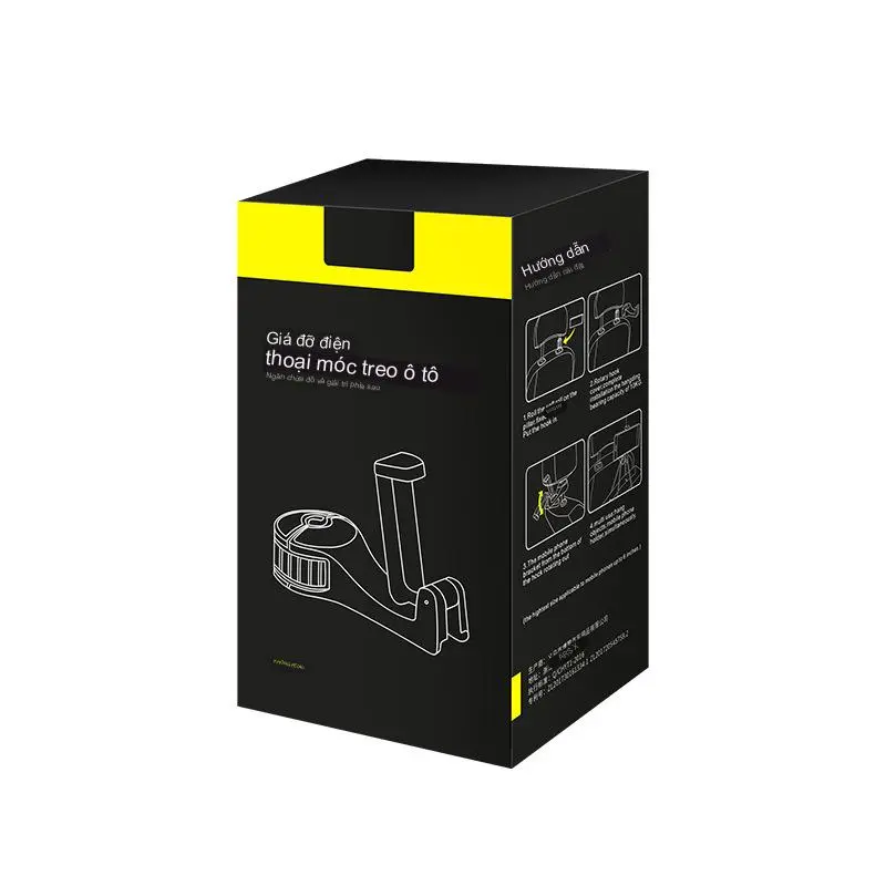 Móc Treo Đồ Sau Ghế Ô Tô Kèm Giá Đỡ Điện Thoại Xe Hơi Đa Năng Xoay 360 Độ Chịu Được Tải Trọng Cao Bền Đẹp Thẩm Mỹ 7