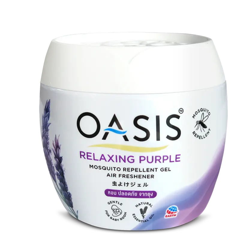 Sáp thơm đuổi muỗi OASIS Hương Lavender 180gr chất lượng Thái Lan cao cấp mosquito repellent gel relaxing purple
