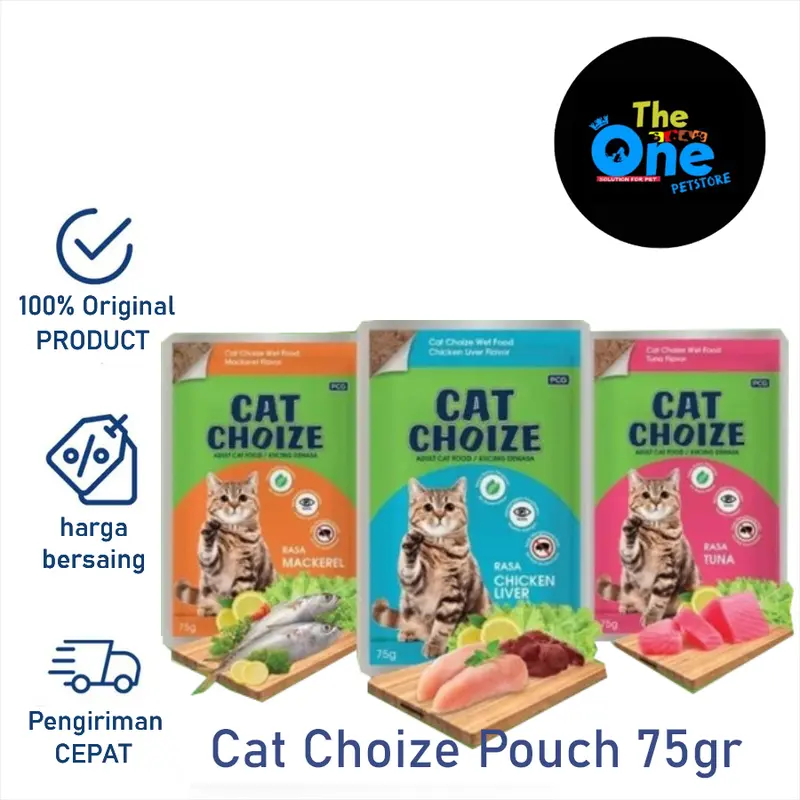 Makanan Basah Kucing Sachet Cat Choize Pouch Wet Food 75 GR 0