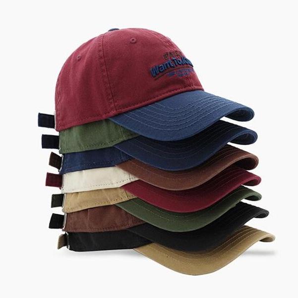 Halo studio พร้อมส่งหมวกเบสบอล หมวกแก๊ป บล็อคสี งานปัก สไตล์เกาหลี อเนกประสงค์