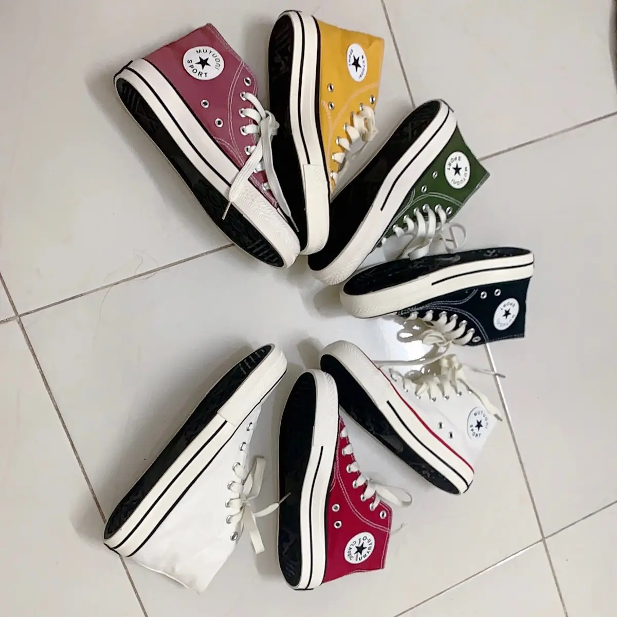 Giày vải canvas cổ cao nhiều màu Sneaker Nam