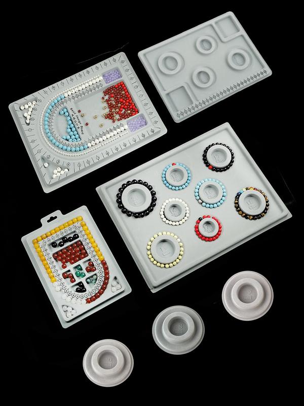 DIY Jewelry Beading Board, Versatile Measuring Beading Board, DIY Jewelry Making Supplies for Bracelet & Necklace Making for Women & Girls 0