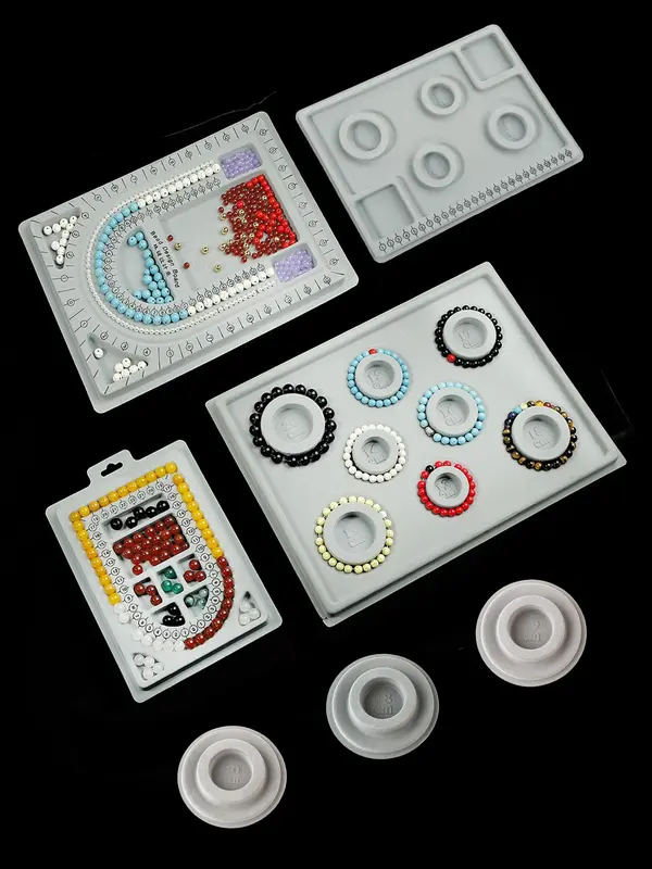 DIY Jewelry Beading Board, Versatile Measuring Beading Board, DIY Jewelry Making Supplies for Bracelet & Necklace Making for Women & Girls 0