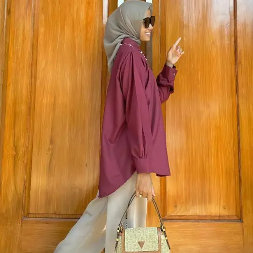 KEMEJA  KERJA WANITA KEMEJA PUTIH FORMAL WANITA KEMEJA POLOS PUTIH Formal, Baju Kantor, Baju Pabrik Cewek, Atasan 1