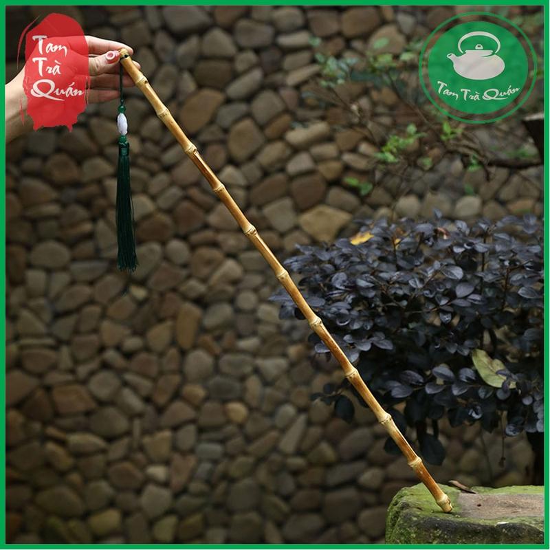 Cành tre giảng bài, duy trì nề nếp gia đình kèm ngọc bội 58cm Decor Phòng 3