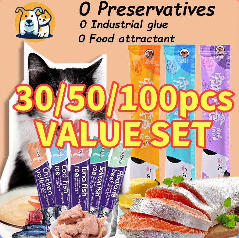 100Pcs Cat Treats Cat Snacks Cat Wet Food Kitten Cat Treat For Cats