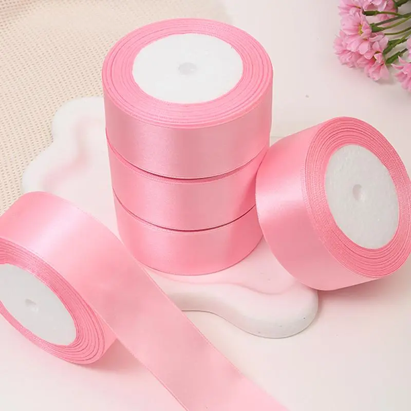 Woven Plain Ribbon (5 Counts), DIY Decorative Ribbon, Gift Wrapping Supplies for Wedding & Party & Birthday