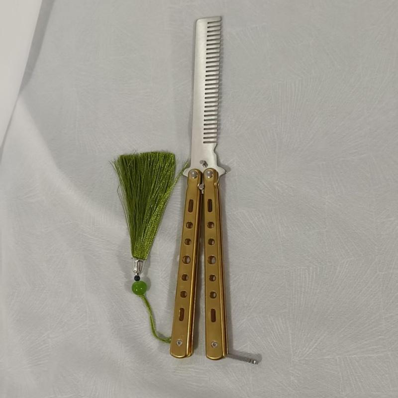 Folding Hair Comb with Tassel, 1 Count No Heat Hair Styling Brush for Women & Girls, Hair Styling Accessories for Home & Travel 5