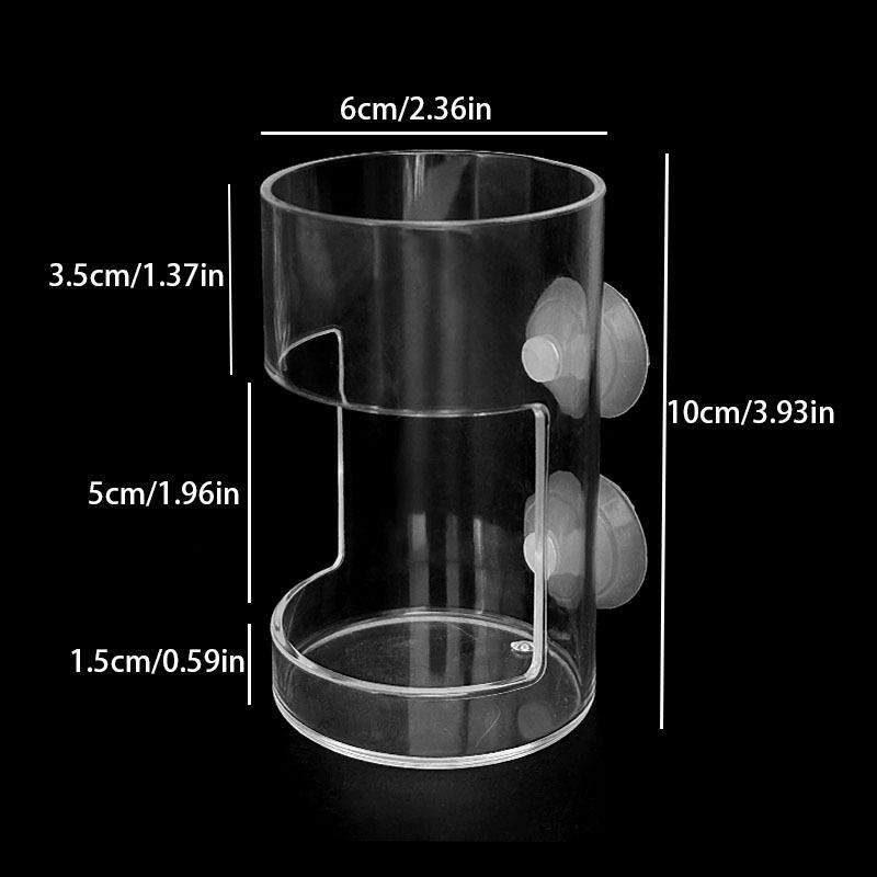 Fish tank feeder/acrylic small fixed-point feeding tube/sinking anti drift feeder/feeding ring/fish food anti drift feeder 5