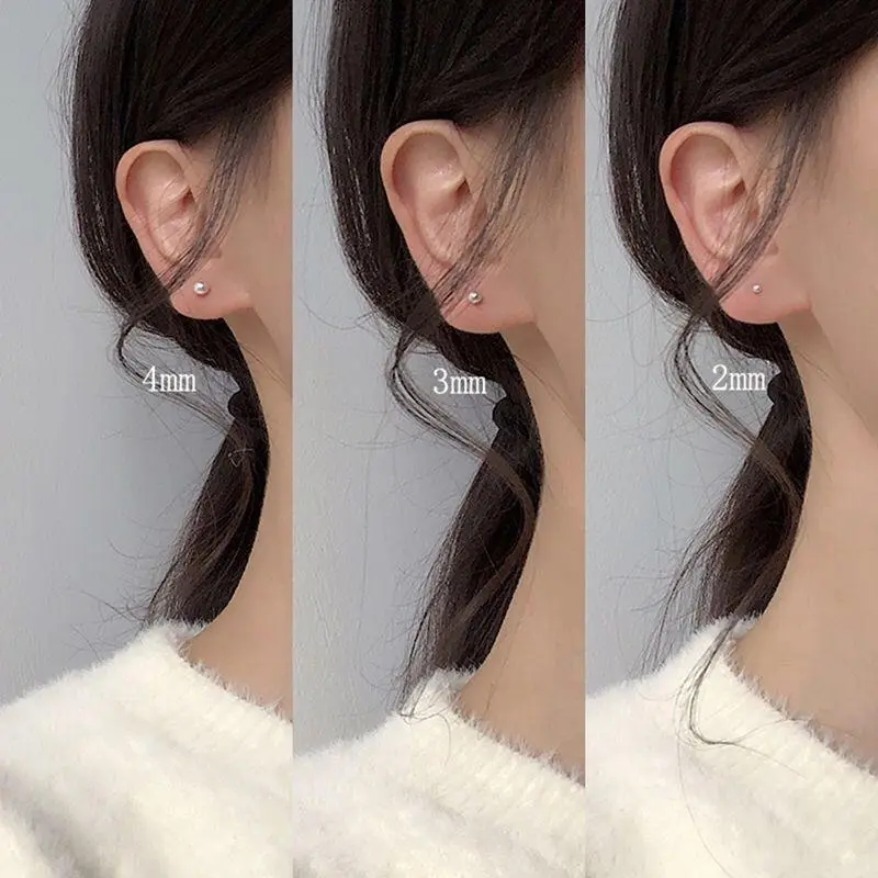 Bông tai nữ hạt châu phong cách basic - Mely 122