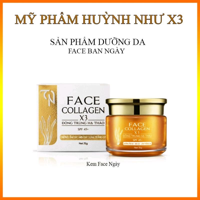 Kem Dưỡng Da Mặt Ban Ngày Collagen x3 - Mỹ Phẩm Đông Anh Huỳnh Như Skincare Dưỡng Ẩm Da